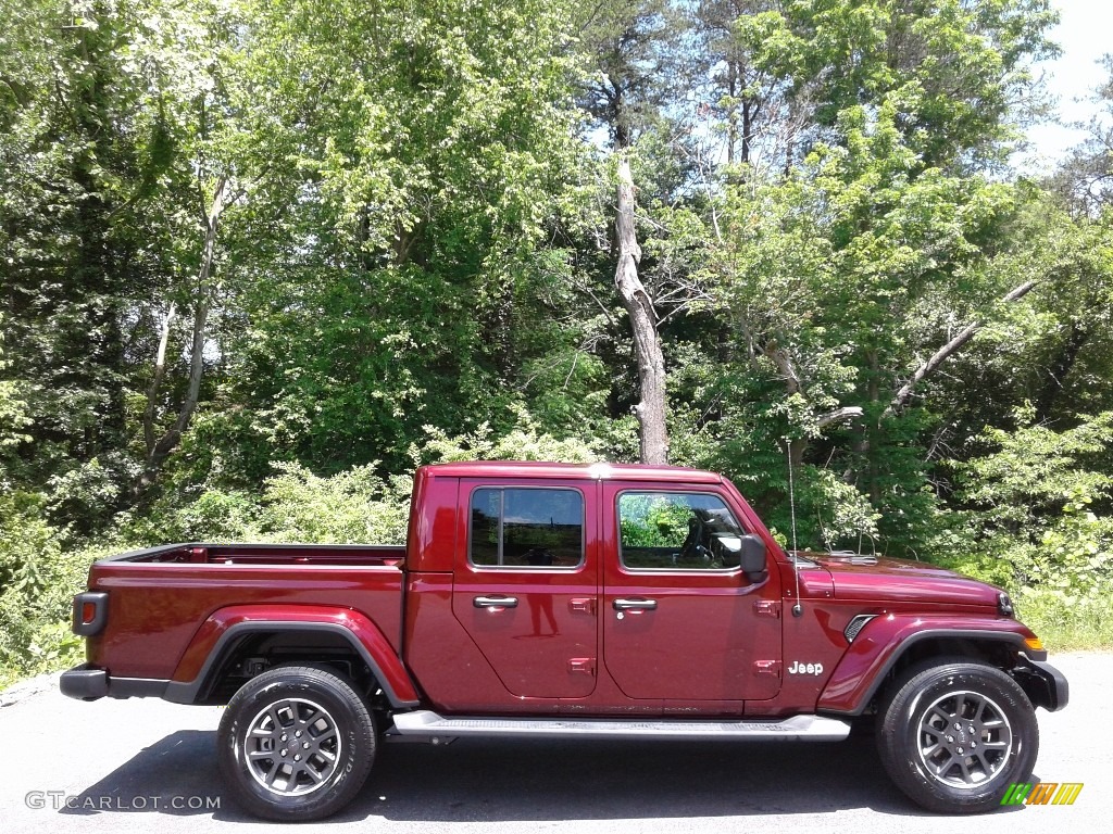 Snazzberry Pearl 2021 Jeep Gladiator Overland 4x4 Exterior Photo #142020351