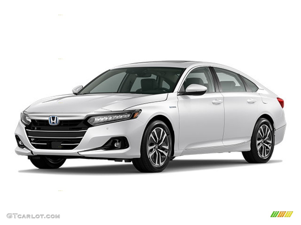 2021 Accord EX-L Hybrid - Platinum White Pearl / Black photo #41