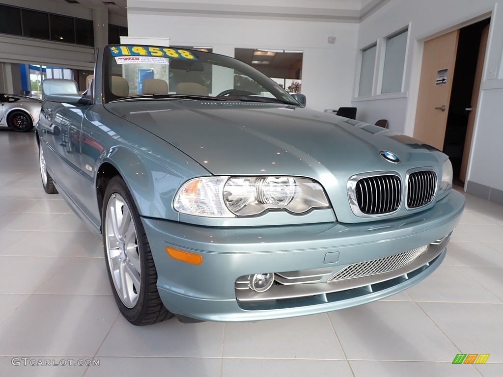 2002 3 Series 330i Convertible - Grey Green Metallic / Sand photo #11