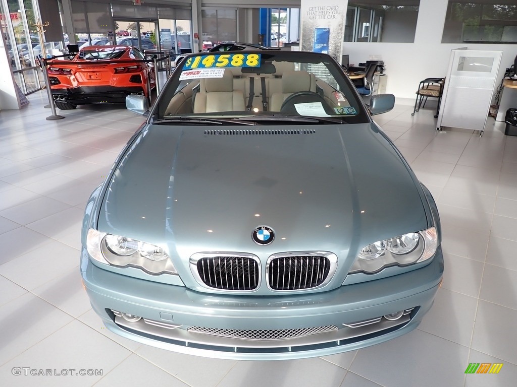 2002 3 Series 330i Convertible - Grey Green Metallic / Sand photo #12