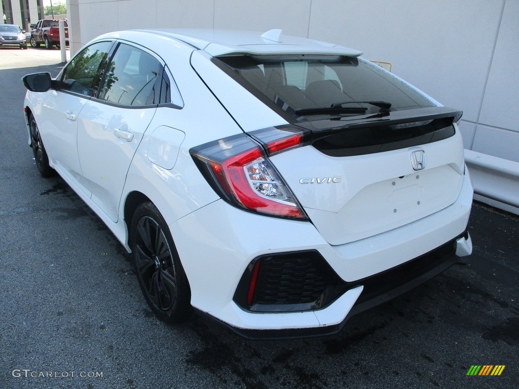 2019 Civic EX Hatchback - White Orchid Pearl / Black photo #3