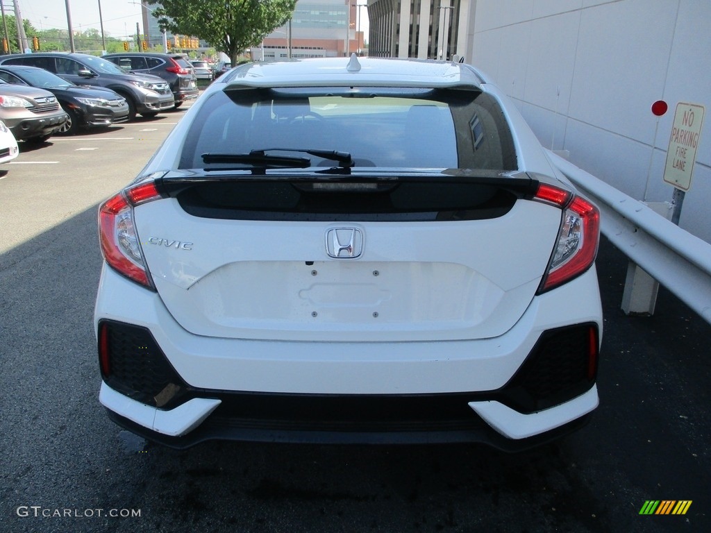 2019 Civic EX Hatchback - White Orchid Pearl / Black photo #4