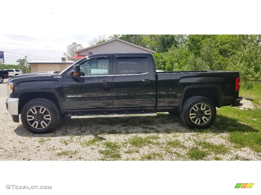 Onyx Black 2017 GMC Sierra 3500HD SLE Crew Cab 4x4 Exterior Photo #142029376