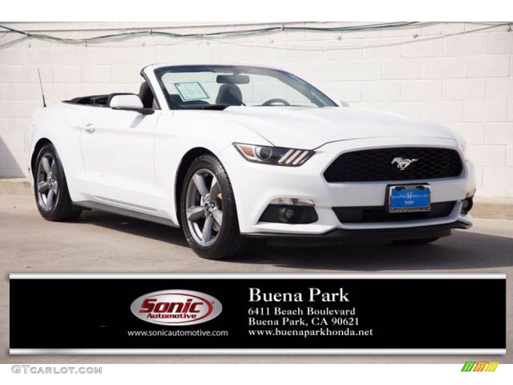 2016 Mustang V6 Convertible - Oxford White / Ebony photo #1