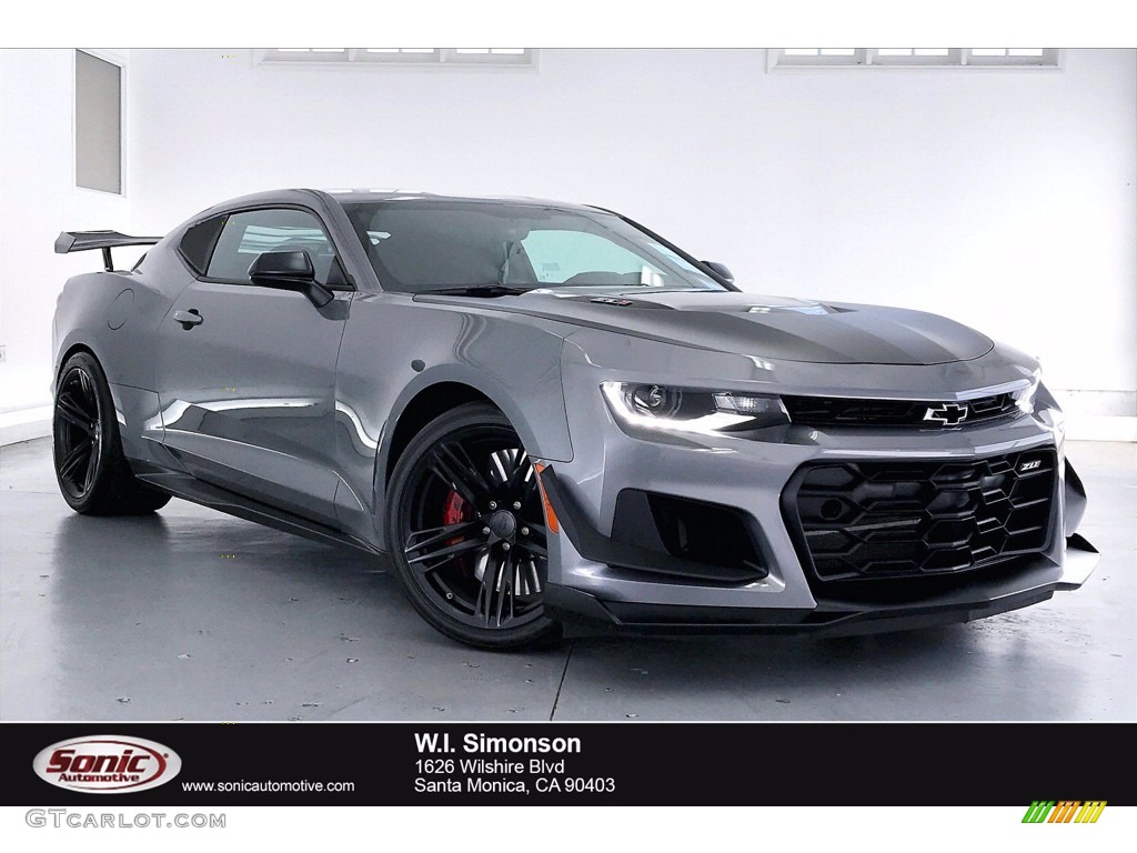 2021 Camaro ZL1 Coupe - Satin Steel Metallic / Adrenaline Red photo #1
