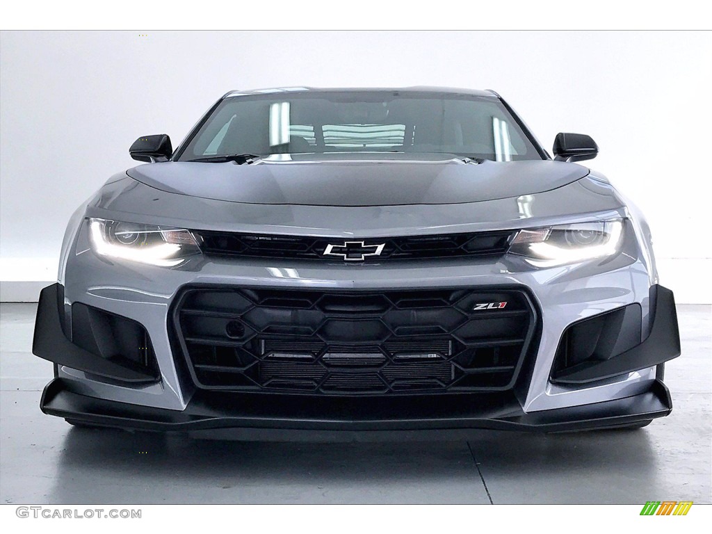 2021 Camaro ZL1 Coupe - Satin Steel Metallic / Adrenaline Red photo #2