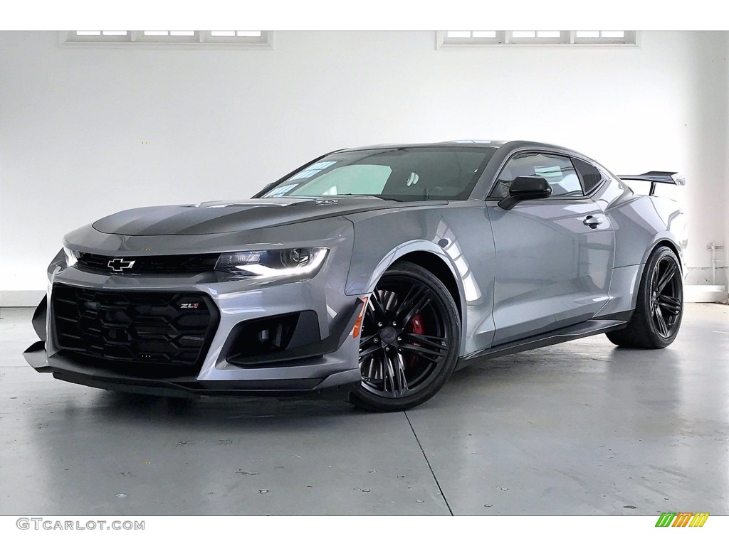 Satin Steel Metallic 2021 Chevrolet Camaro ZL1 Coupe Exterior Photo #142031890