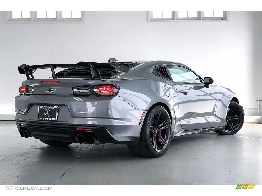 Satin Steel Metallic 2021 Chevrolet Camaro ZL1 Coupe Exterior Photo #142031914