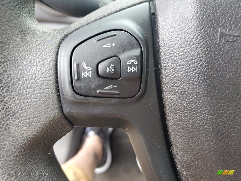 2015 Ford Fiesta S Hatchback Charcoal Black Steering Wheel Photo #142032346