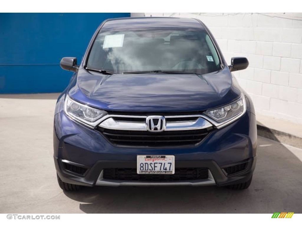 2018 CR-V LX - Obsidian Blue Pearl / Gray photo #7