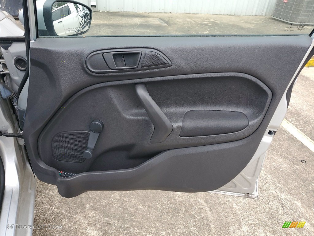 2015 Ford Fiesta S Hatchback Charcoal Black Door Panel Photo #142032529