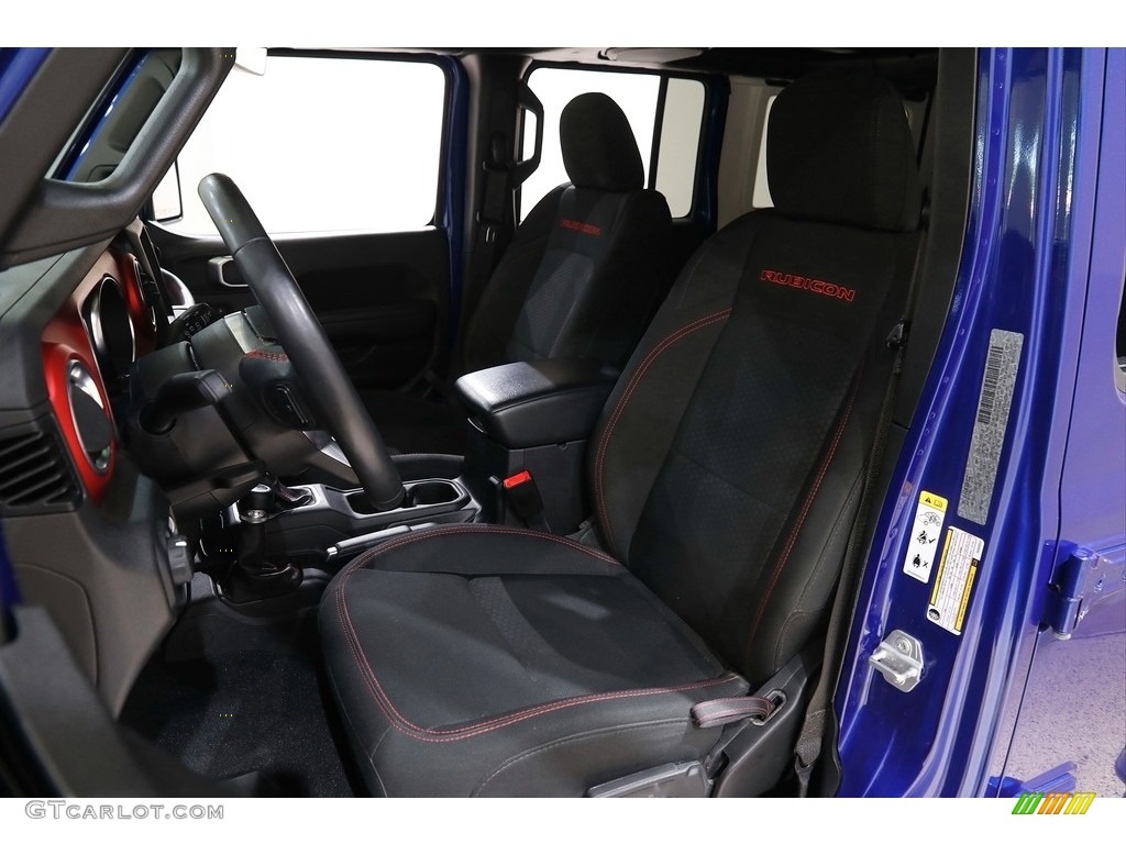 Black Interior 2019 Jeep Wrangler Unlimited Rubicon 4x4 Photo #142033243