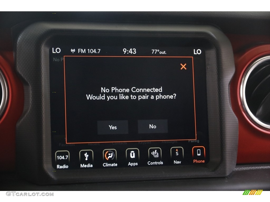 2019 Jeep Wrangler Unlimited Rubicon 4x4 Controls Photo #142033468