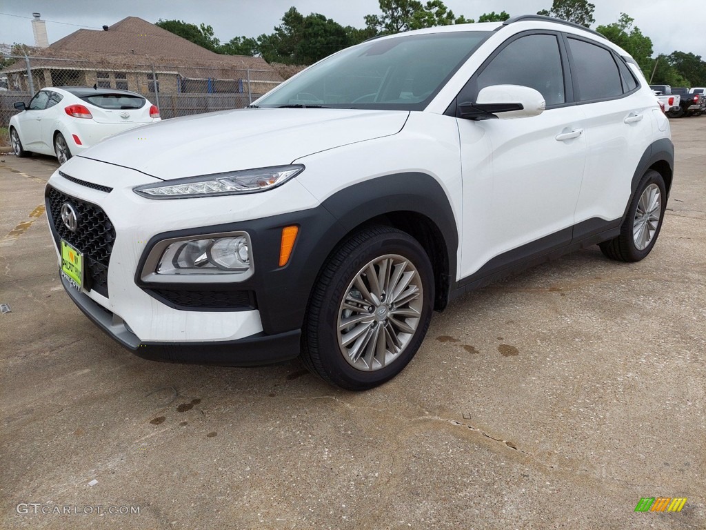2021 Chalk White Hyundai Kona SEL 142026886 Photo 2 Car Color Galleries