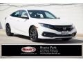 2020 Platinum White Pearl Honda Civic Sport Sedan  photo #1