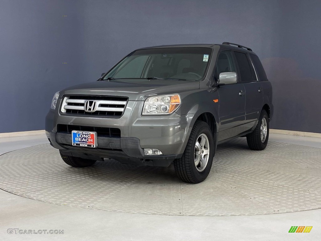 2007 Pilot EX-L 4WD - Nimbus Gray Metallic / Gray photo #3