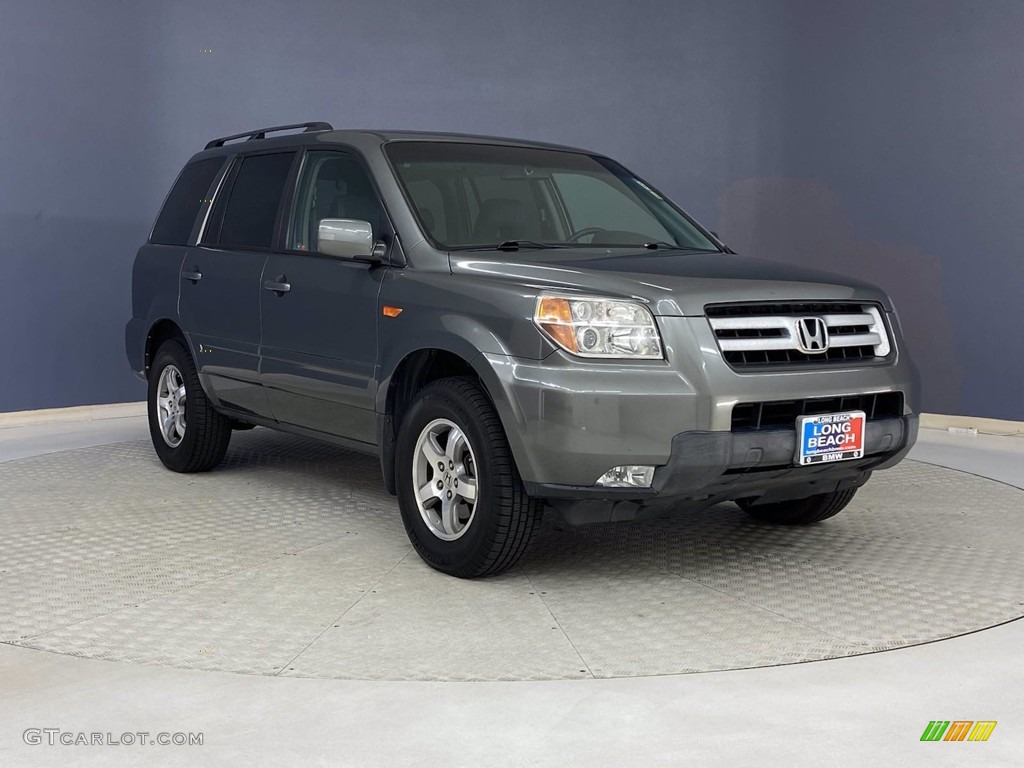 2007 Pilot EX-L 4WD - Nimbus Gray Metallic / Gray photo #36
