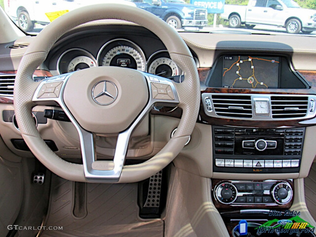 2014 Mercedes-Benz CLS 550 Coupe Almond/Mocha Dashboard Photo #142040563