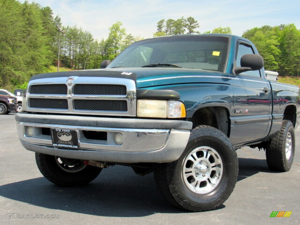 1998 Ram 1500 Laramie SLT Regular Cab 4x4 - Emerald Green Pearl / Beige photo #1