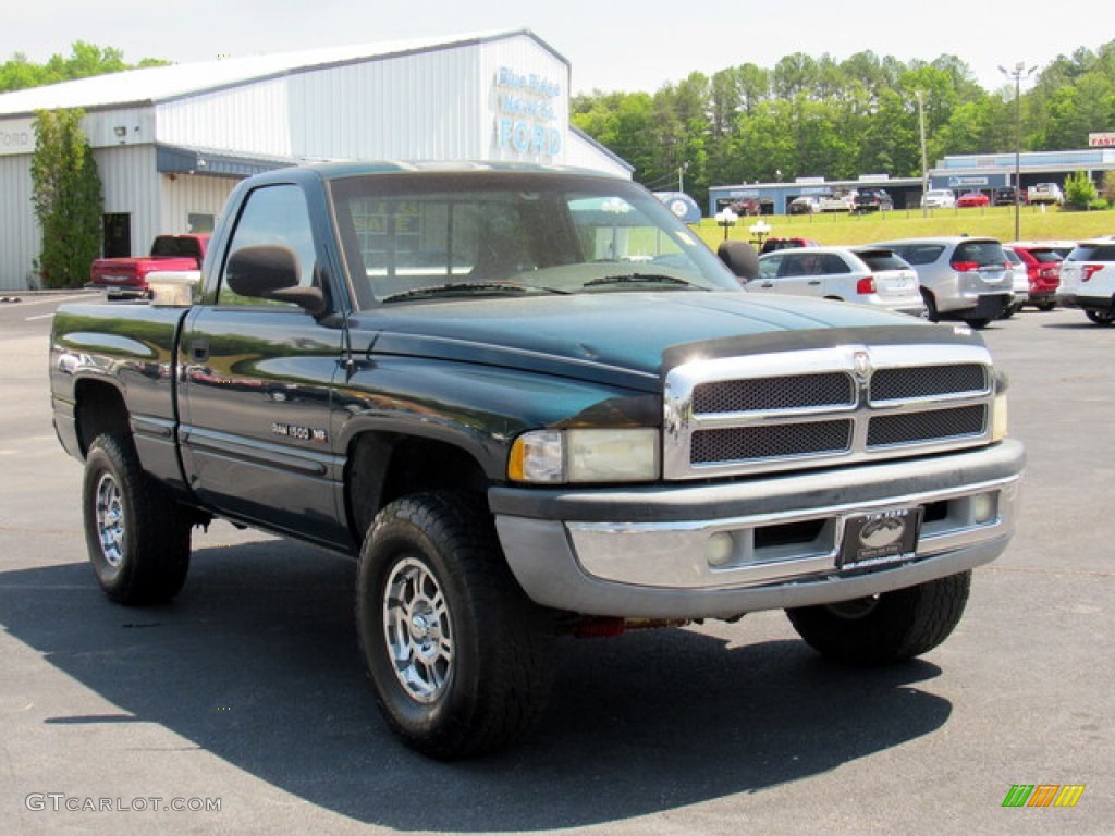 1998 Ram 1500 Laramie SLT Regular Cab 4x4 - Emerald Green Pearl / Beige photo #7