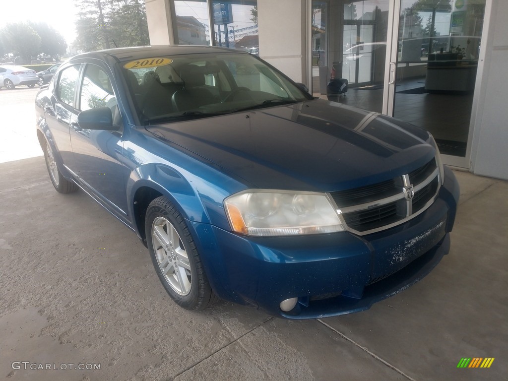 2010 Avenger R/T - Deep Water Blue Pearl / Dark Slate Gray photo #2