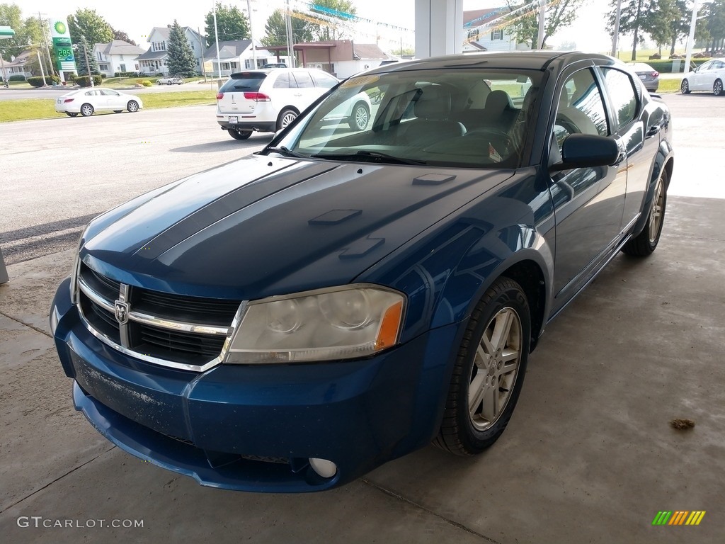 2010 Avenger R/T - Deep Water Blue Pearl / Dark Slate Gray photo #8