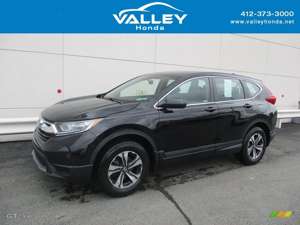 2018 CR-V LX AWD - Crystal Black Pearl / Black photo #1