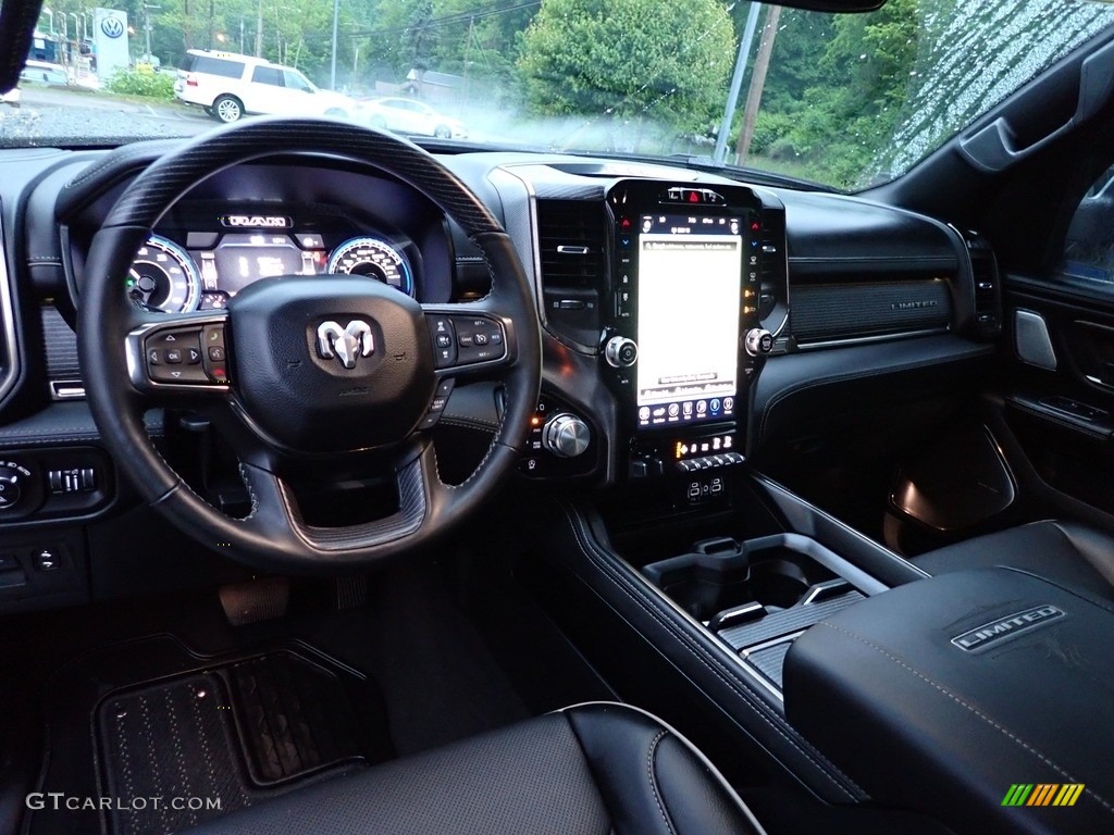 2021 Ram 1500 Limited Crew Cab 4x4 Black Dashboard Photo #142044019