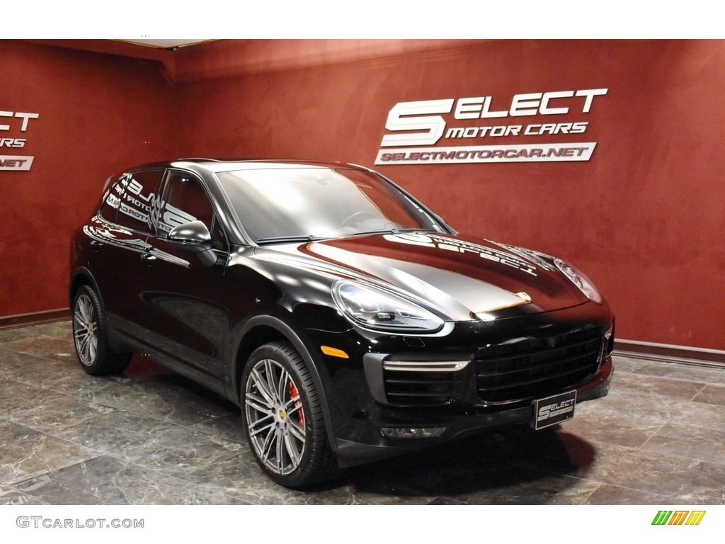 2016 Cayenne Turbo - Black / Black/Garnet Red photo #3