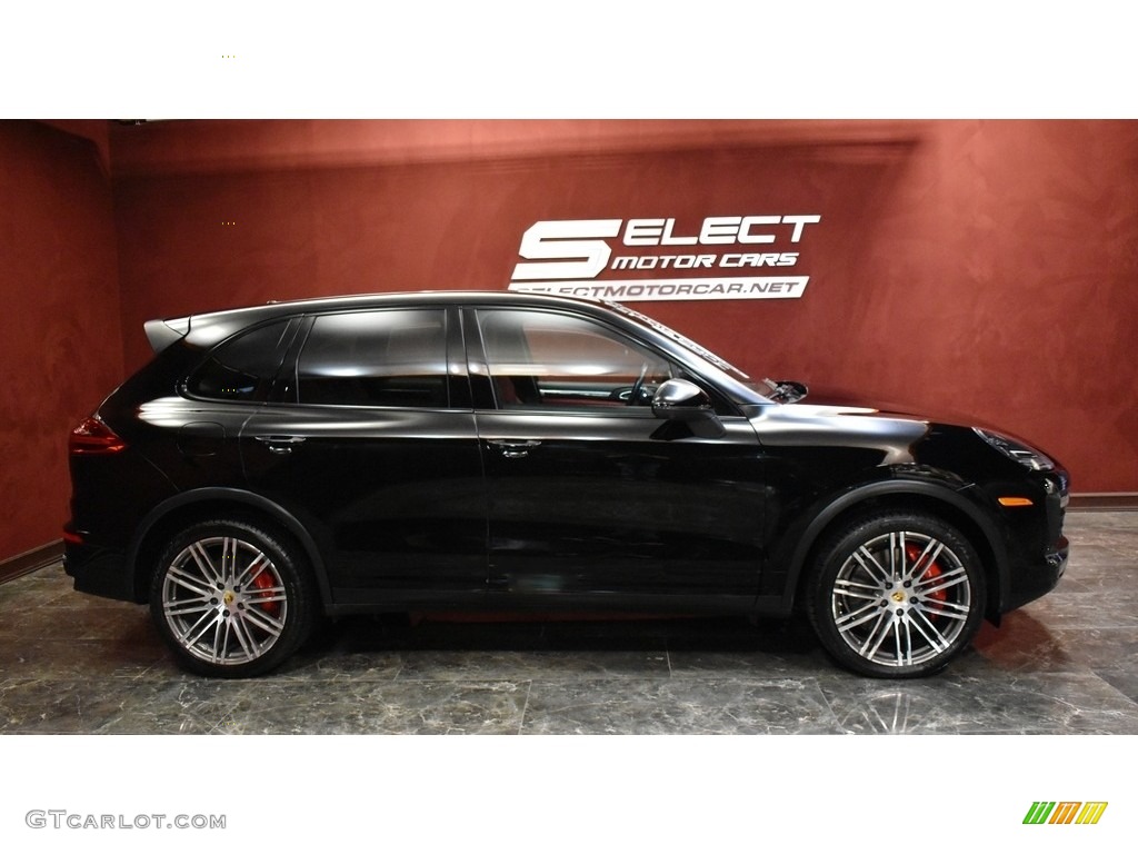 2016 Cayenne Turbo - Black / Black/Garnet Red photo #4
