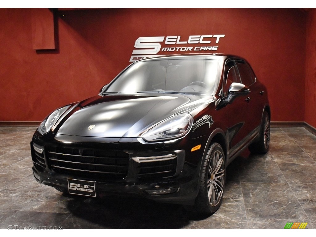2016 Cayenne Turbo - Black / Black/Garnet Red photo #6