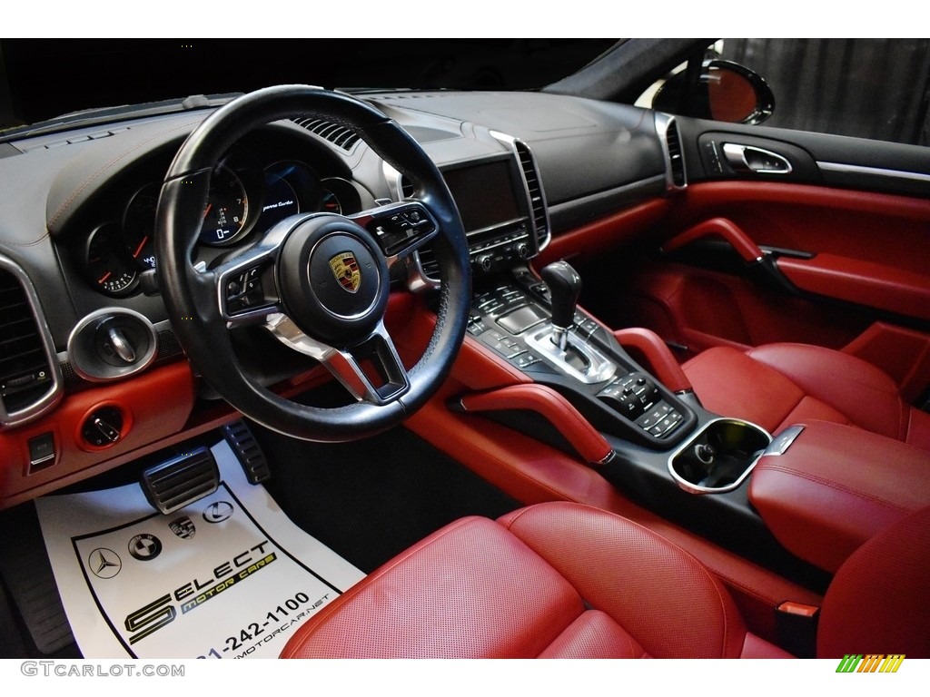 2016 Cayenne Turbo - Black / Black/Garnet Red photo #11