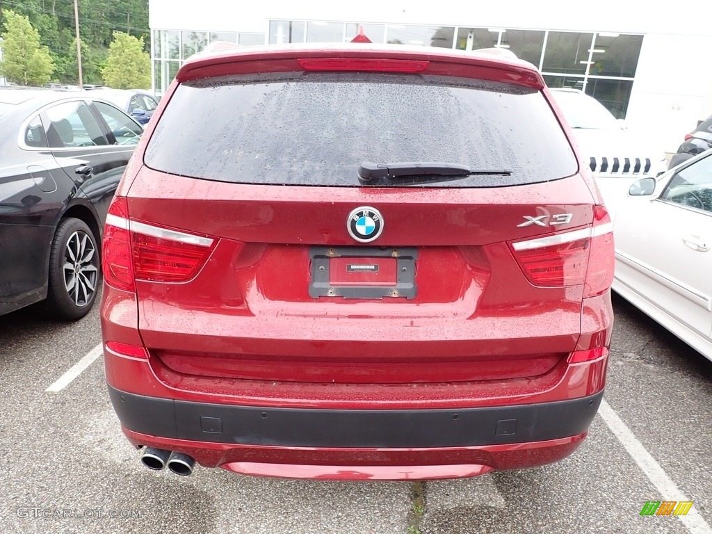 2014 X3 xDrive28i - Vermilion Red Metallic / Black photo #3