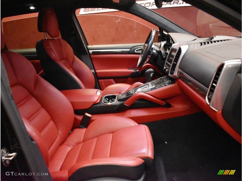2016 Cayenne Turbo - Black / Black/Garnet Red photo #18