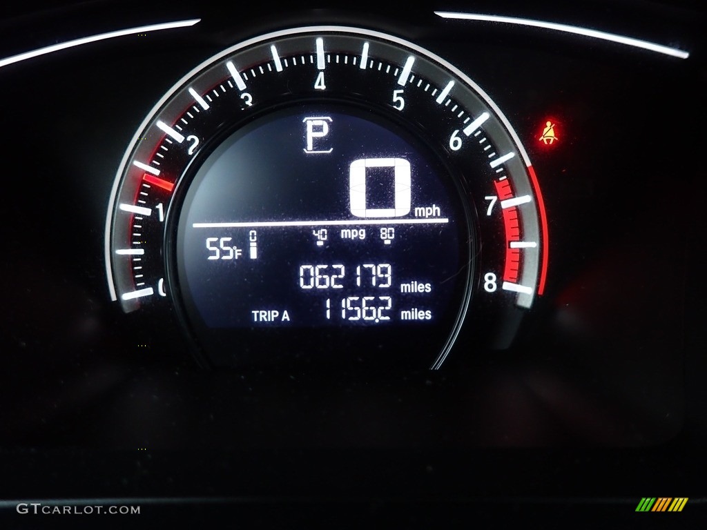 2018 Civic LX Sedan - Aegean Blue Metallic / Black photo #2