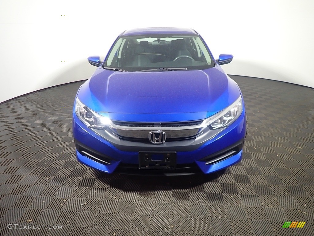 2018 Civic LX Sedan - Aegean Blue Metallic / Black photo #6