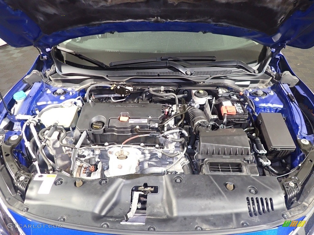 2018 Civic LX Sedan - Aegean Blue Metallic / Black photo #8