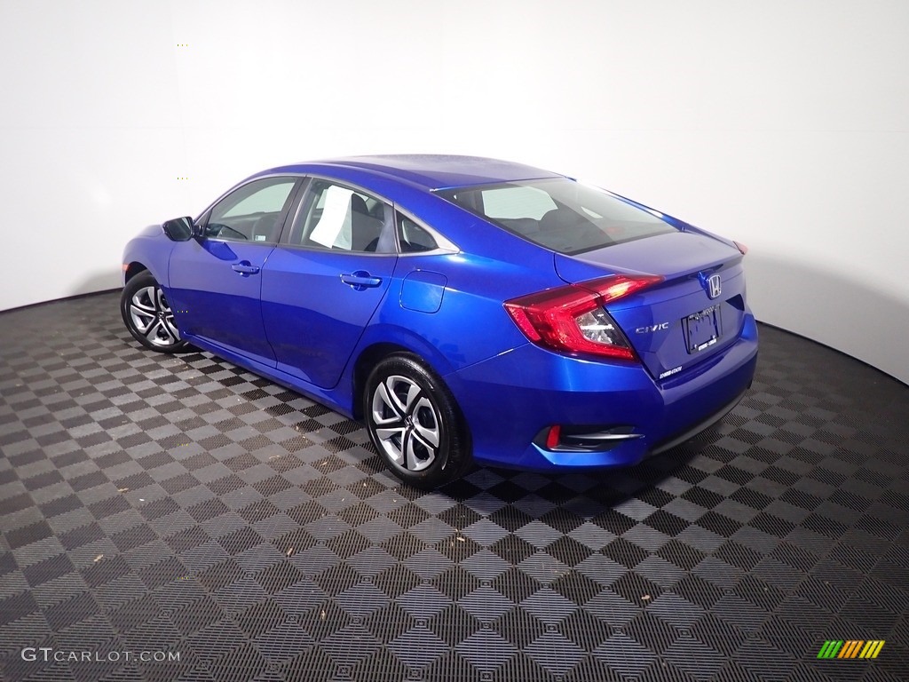 2018 Civic LX Sedan - Aegean Blue Metallic / Black photo #13
