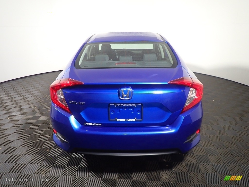2018 Civic LX Sedan - Aegean Blue Metallic / Black photo #14