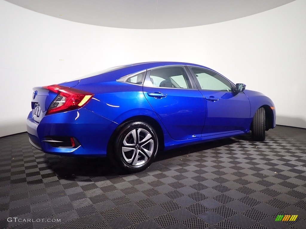 2018 Civic LX Sedan - Aegean Blue Metallic / Black photo #17