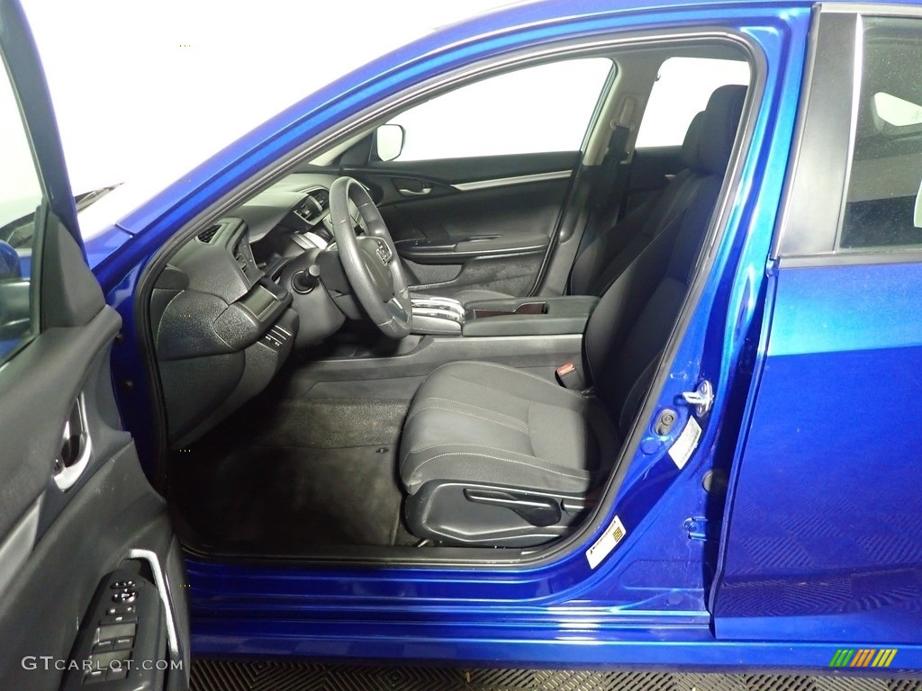 2018 Civic LX Sedan - Aegean Blue Metallic / Black photo #23