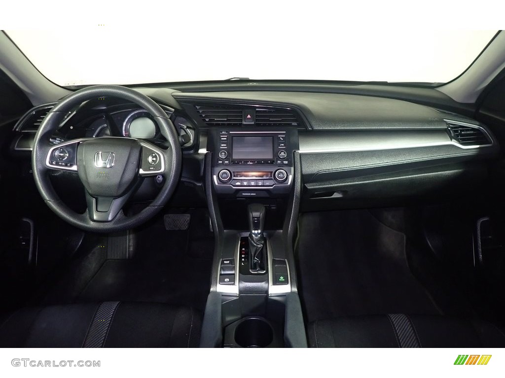 2018 Civic LX Sedan - Aegean Blue Metallic / Black photo #25