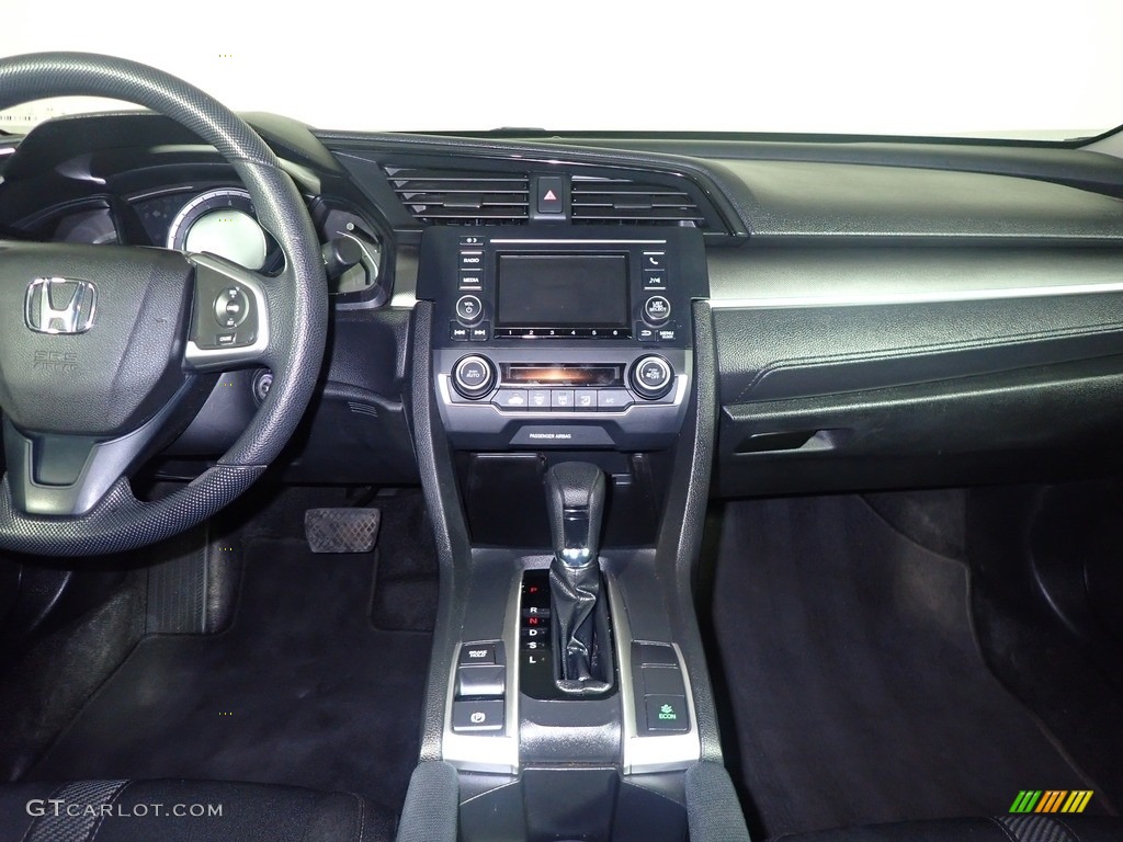 2018 Civic LX Sedan - Aegean Blue Metallic / Black photo #26