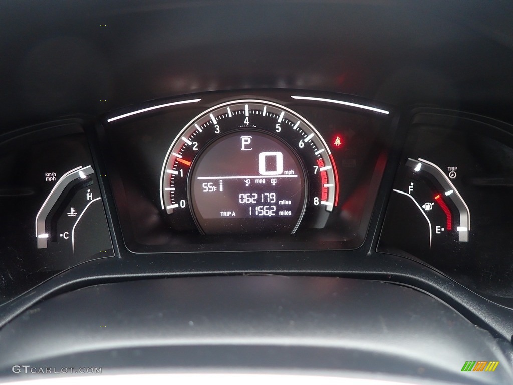 2018 Civic LX Sedan - Aegean Blue Metallic / Black photo #29