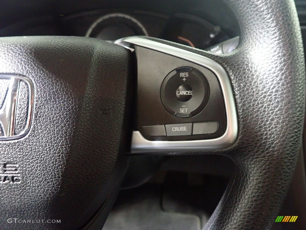 2018 Civic LX Sedan - Aegean Blue Metallic / Black photo #31