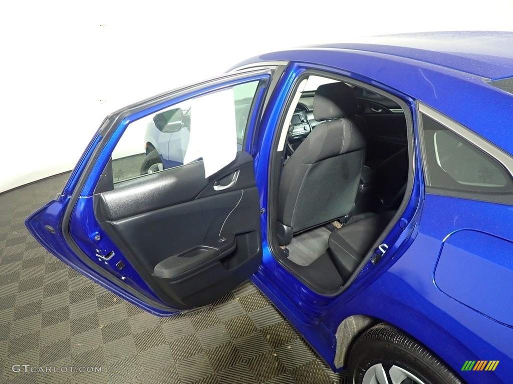 2018 Civic LX Sedan - Aegean Blue Metallic / Black photo #35