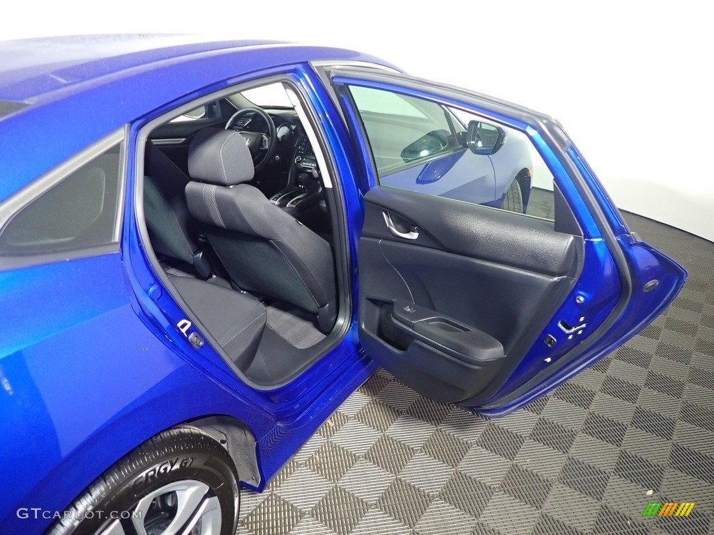 2018 Civic LX Sedan - Aegean Blue Metallic / Black photo #37