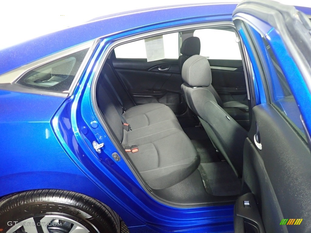 2018 Civic LX Sedan - Aegean Blue Metallic / Black photo #38