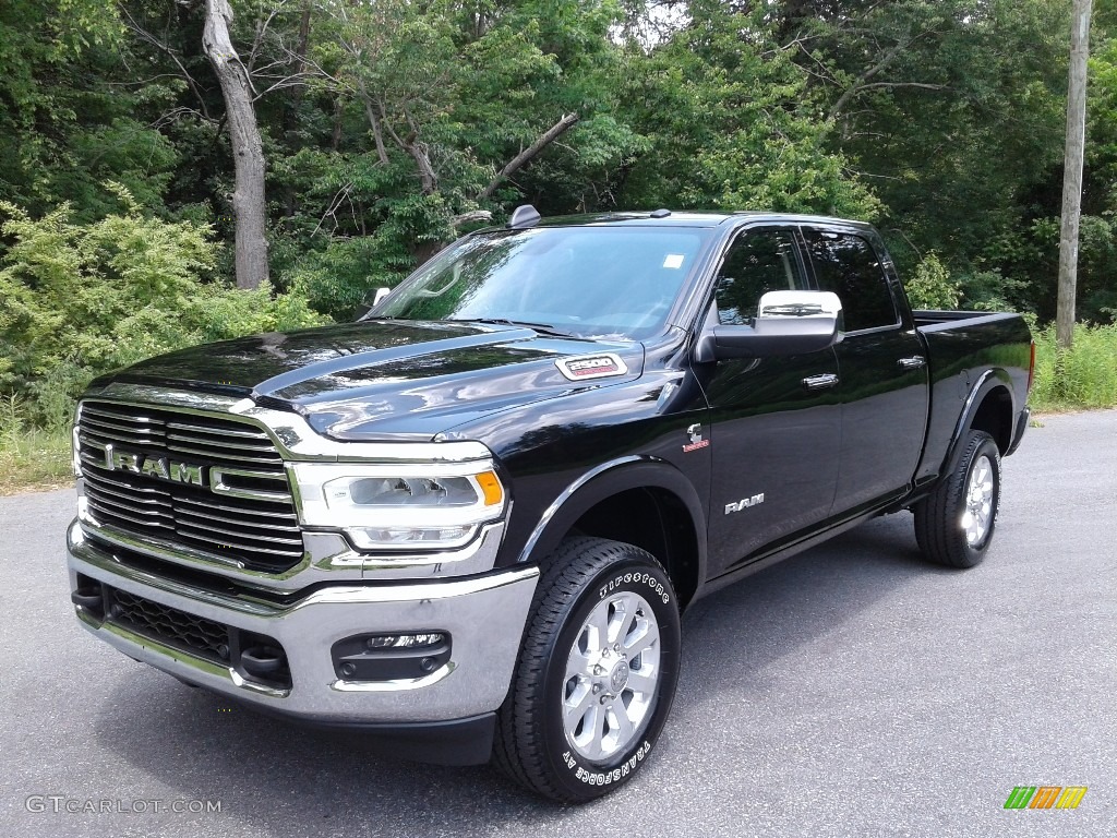 Diamond Black Crystal Pearl 2021 Ram 2500 Laramie Crew Cab 4x4 Exterior Photo #142045975