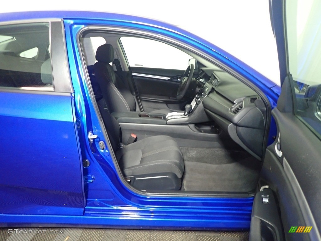 2018 Civic LX Sedan - Aegean Blue Metallic / Black photo #40